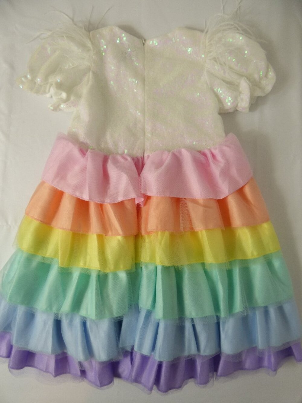 NWT Lola + The Boys Satin Rainbow Dream Dress, Size 10 - Picture 4 of 4